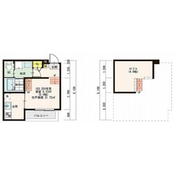 南仙台駅 徒歩8分 2階の物件間取画像